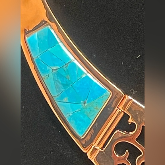 Jay King Signed DTR Copper and Inlay Turquoise Necklace - Picture 6 of 9